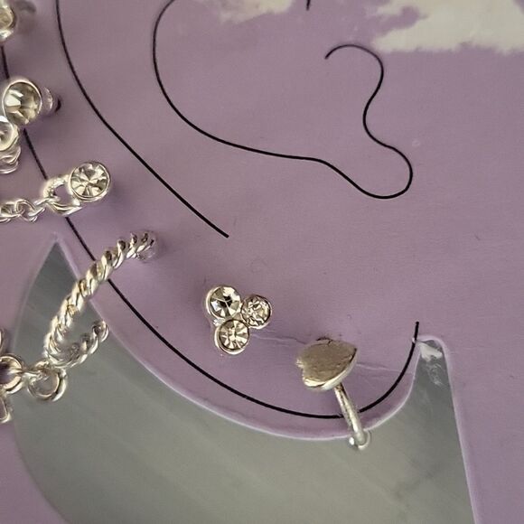 H AND M divided earing set silver NWT new - Picture 7 of 7